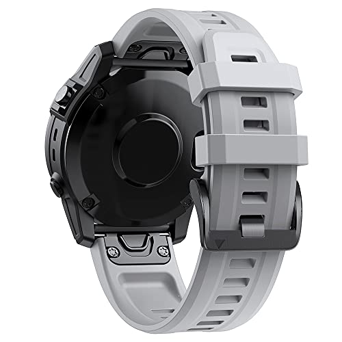 BKUANE 22 x 26 mm Silikon-Smart-Armbänder, offizielles Armband für Garmin Fenix 7, 7X, 6X, 6, Pro, 5X, 5, Easyfit Instinct 2/Descent G1, Solararmbänder, 26mm Fenix 5X 6X Pro, Achat von BKUANE