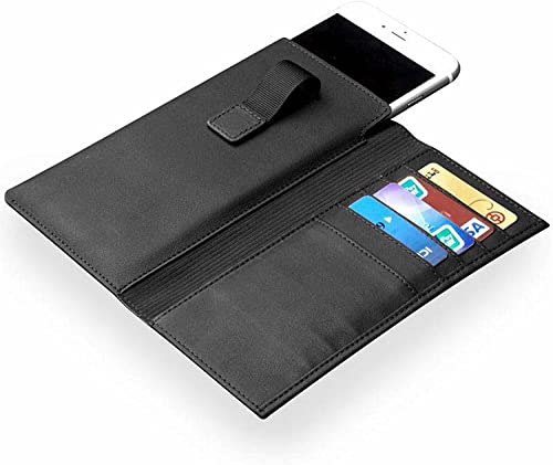BKUANE Brieftasche Holster Handyhülle, lange Geldbörse Kartenhalter Bargeld Aufbewahrungstasche Hülle für Apple iPhone SE 2022/4,7 Zoll 5,51 × 3,26 Zoll (Farbe: Svart) von BKUANE