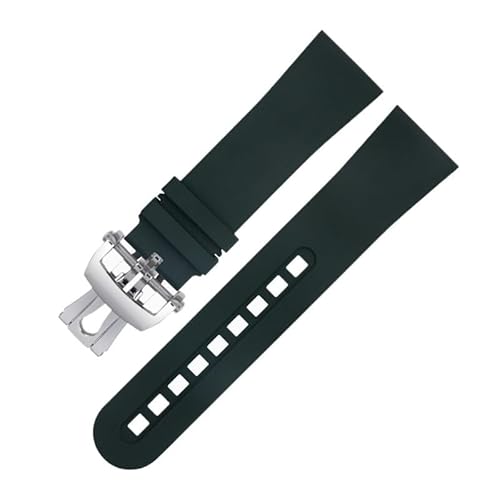 BKUANE Ersatz-Uhrenarmband für Blancpain-Armband Fifty Fathoms 5000 5015, Gummi, 23 mm, Schwarz, 23 mm, Achat von BKUANE
