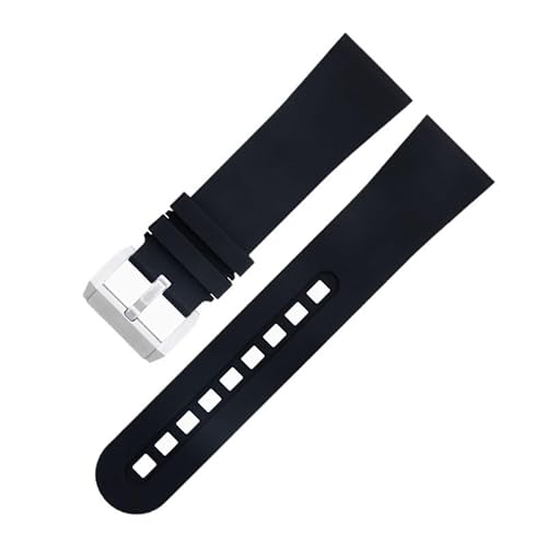 BKUANE Ersatz-Uhrenarmband für Blancpain-Armband Fifty Fathoms 5000 5015, Gummi, 23 mm, Schwarz, 23 mm, Achat von BKUANE