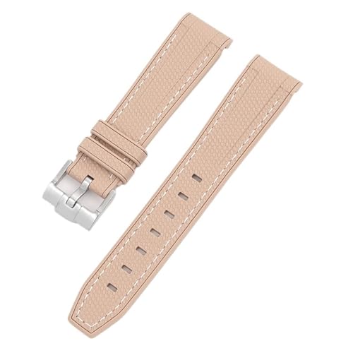 BKUANE Für Swatch X Omega Moonswatch Für Seamaster 300 Gebogene Schnittstelle Männer Frauen Qualität Ersetzen Uhr Band 20mm(Brown white) von BKUANE