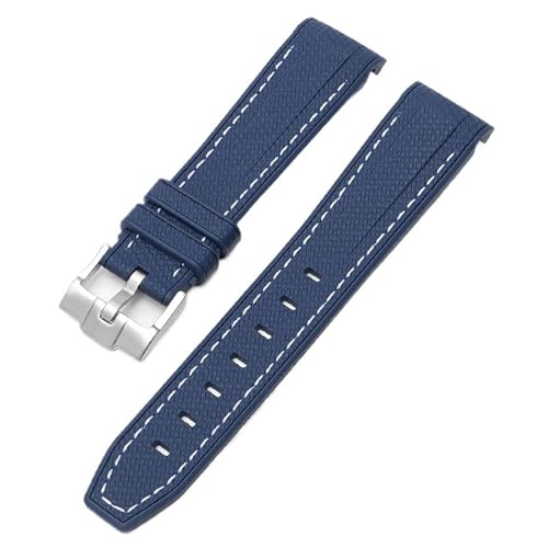 BKUANE Für Swatch X Omega Moonswatch Für Seamaster 300 Gebogene Schnittstelle Männer Frauen Qualität Ersetzen Uhr Band 20mm(Royal blue white) von BKUANE
