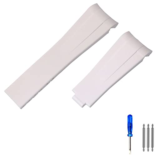 BKUANE Gummi-Silikon-Armband für Rolex Submariner Daytona Deepsea Oysterflex Uhren, GMT-Armband, Uhr, 20 mm, 21 mm, 20 mm von BKUANE