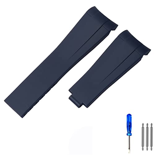 BKUANE Gummi-Silikon-Armband für Rolex Submariner Daytona Deepsea Oysterflex Uhren, GMT-Armband, Uhr, 20 mm, 21 mm, 21 mm von BKUANE