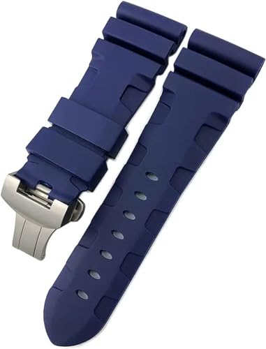 BKUANE Gummi-Uhrenarmband, 24 mm, 26 mm, Silikon, passend für Panerai Submersible Luminor PAM, grün-blau, wasserdichtes Armband, 26 mm, Achat von BKUANE