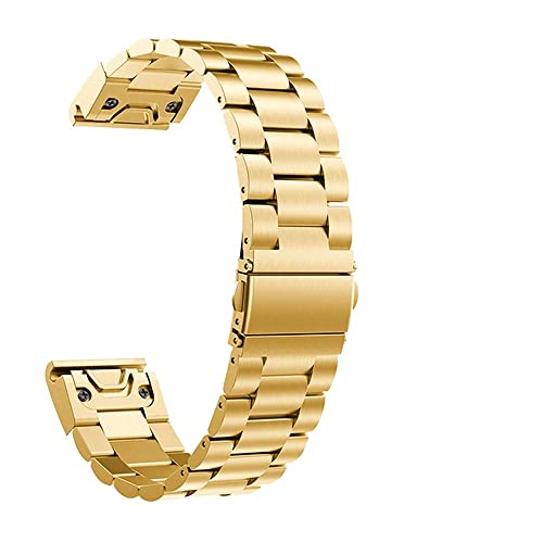 BKUANE Metall-Uhrenarmband für Garmin Fenix 5X 5 6X 6 Pro 3HR 7 7X Easyfit Schnellverschluss Edelstahlbänder Fenix6 Fenix5 Armband, 22 mm, Achat von BKUANE