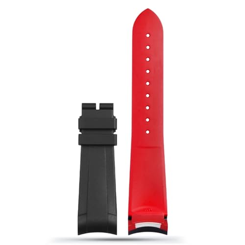 BKUANE Uhrenarmband aus Naturkautschuk, 22 mm, speziell für Tudor Black Bay GMT, gebogenes Endstift/Faltschließe, schwarz, rot, grün, 22 mm, Achat BKUANE Uhrenarmband aus Naturkautschuk, 22 mm, speziell für Tudor Black Bay GMT, gebogenes Endstift/Faltschließe, schwarz, rot, grün, 22 mm, Achat von BKUANE
