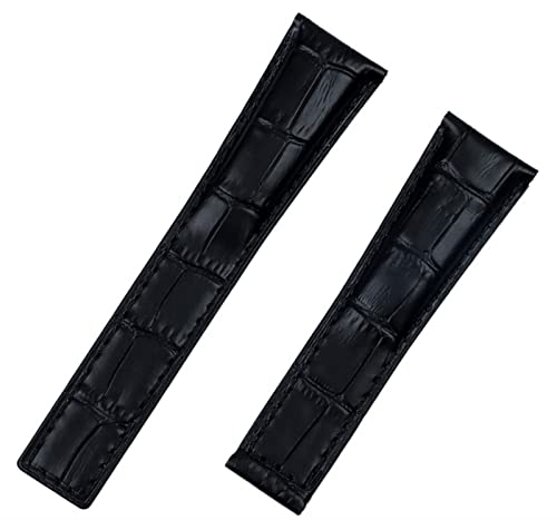 BKUANE Uhrenarmband aus echtem Leder, Rindsleder, 20 mm, 22 m, für Heuer Carrera Monaco Aquaracer, Klappschnalle, Without buckle, Achat von BKUANE