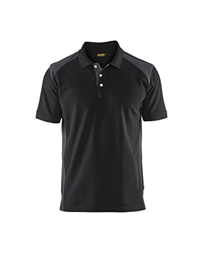 BLÅKLÄDER Blaklader Poloshirt Piqué 3324-1050 - Größe XL - Schwarz/Mittelgrau von BLÅKLÄDER