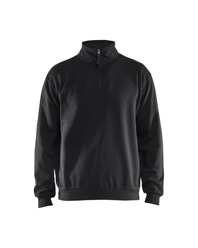 BLÅKLÄDER Blaklader Sweatshirt mit halbem Reißverschluss 3587-1169 - Größe 6XL - Schwarz von BLÅKLÄDER