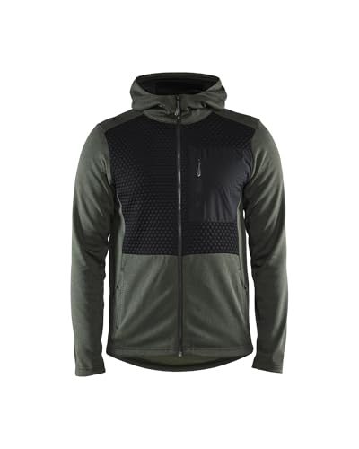 Blaklader 3540-2533 Hoodie mit durchgehendem Reißverschluss - Größe M - Herbstgrün/Schwarz von BLÅKLÄDER