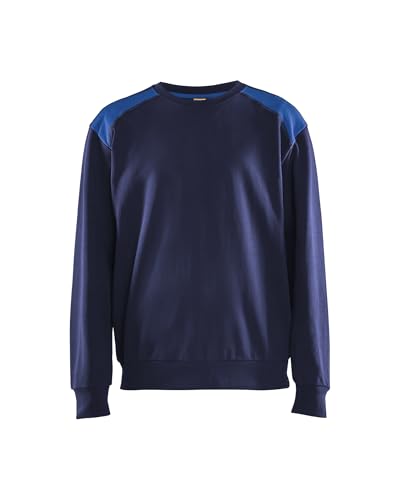 Blaklader Sweatshirt zweifarbig 3580-1158 - Größe M - Marineblau/Königsblau von BLÅKLÄDER