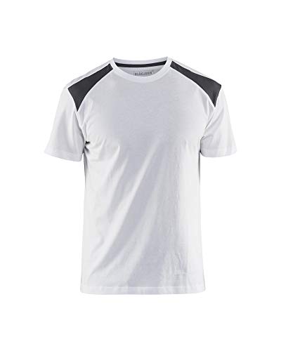 Blaklader T-Shirt zweifarbig 3379-1042 - Größe XL - Weiß/Dunkelgrau von BLÅKLÄDER