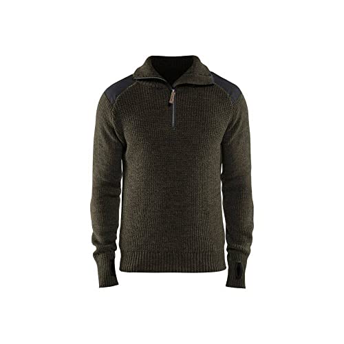 Blaklader Wollpullover 4630-1071 - Größe XL - Grün/Dunkelgrau von BLÅKLÄDER