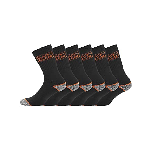 Black+Decker Herren Black & Decker Chaussettes Bx/Chs/1/X6 Chaussettes, Noir, 43-46 EU von Black+Decker