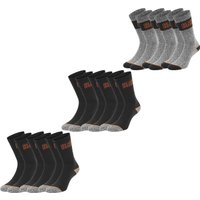 Black+Decker Herren Damen Unisex Sport Socken Essential Crew Baumwolle Black Grey Melange - 6er 9er 12er Pack von BLACK+DECKER