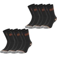 Black+Decker Herren Damen Unisex Sport Socken Essential Crew Baumwolle Black Grey Melange - 6er 9er 12er Pack von BLACK+DECKER