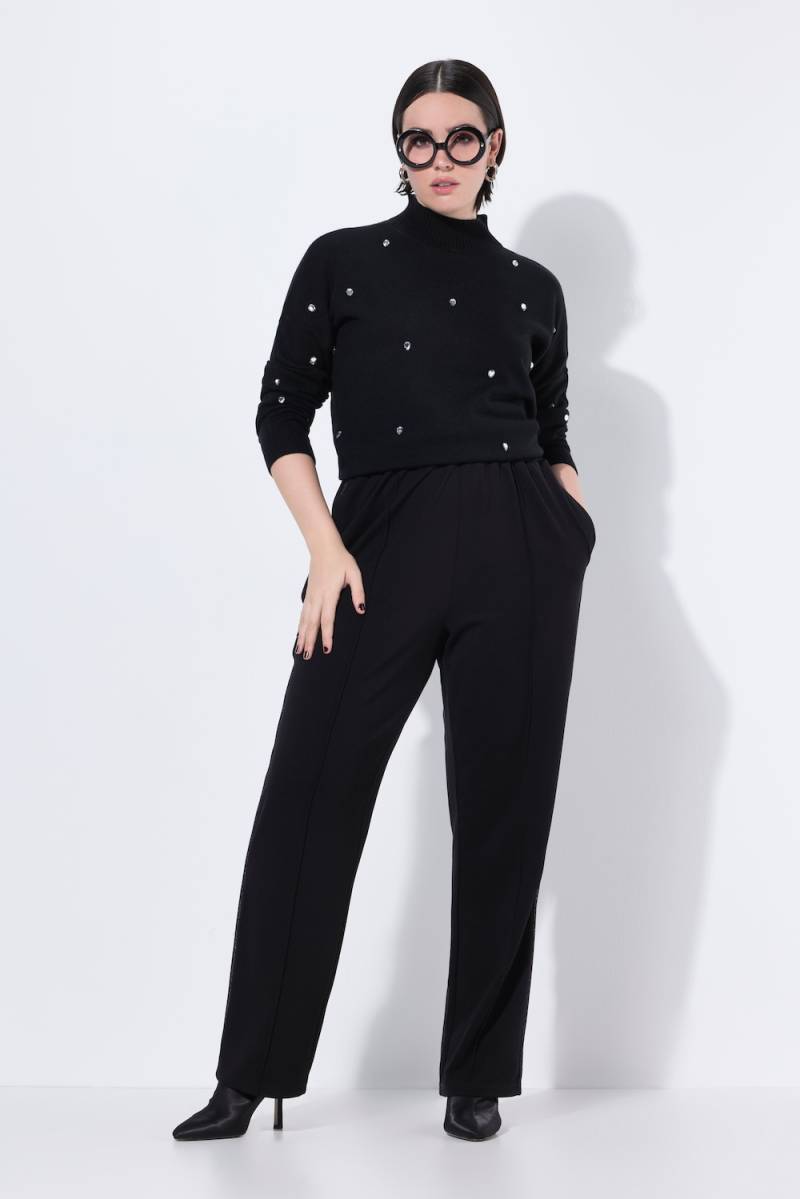 Große Größen Hose Rose, Damen, schwarz, Größe: 58/60, Viskose/Synthetische Fasern, Ulla Popken von BLACK Collection
