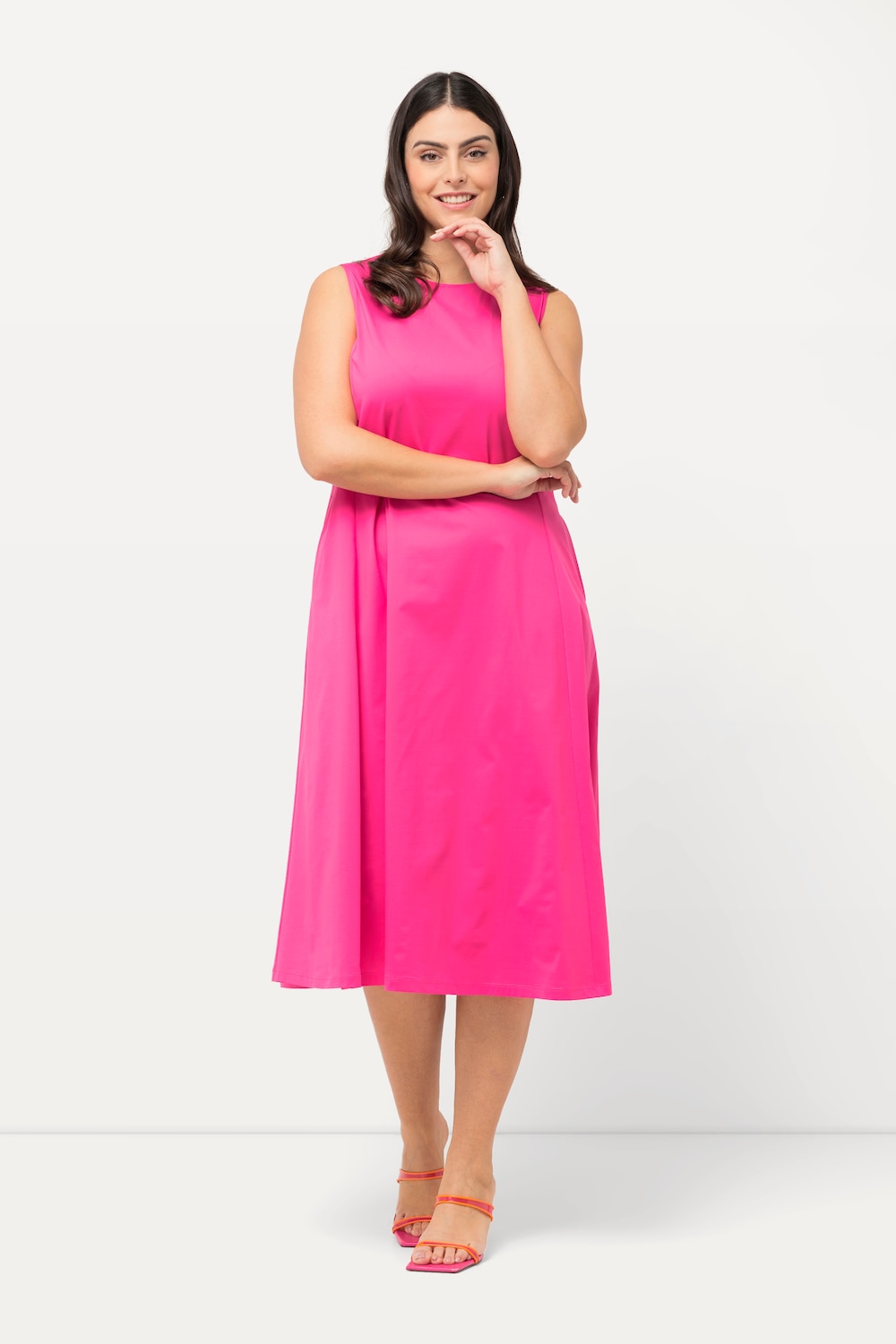 Große Größen Midikleid, Damen, rosa, Größe: 58/60, Synthetische Fasern/Polyester, Ulla Popken von BLACK Collection