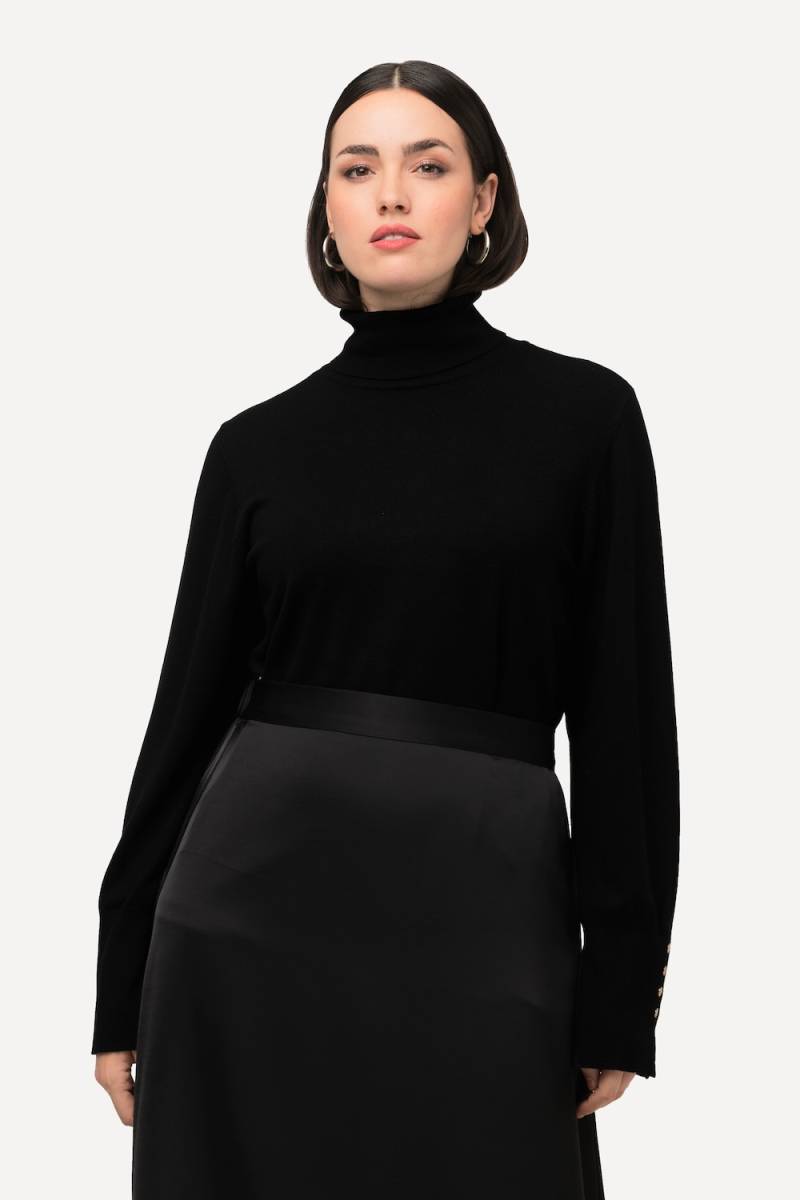 Große Größen Pullover, Damen, schwarz, Größe: 54/56, Viskose/Synthetische Fasern, Ulla Popken von BLACK Collection