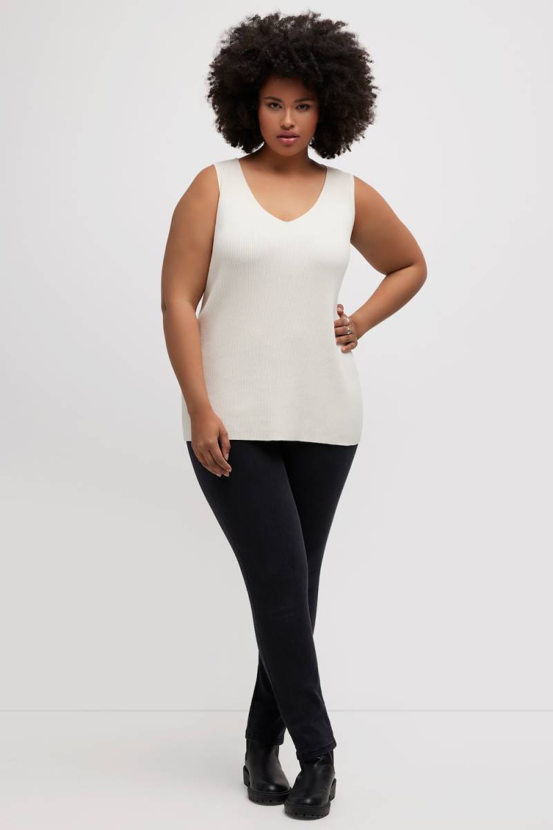 Große Größen Tanktop, Damen, grün, Größe: 50/52, Viskose/Polyester/Synthetische Fasern, Ulla Popken von BLACK Collection