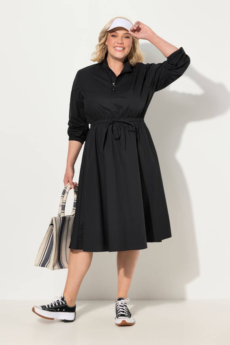 Große Größen Utility-Kleid, Damen, schwarz, Größe: 54/56, Baumwolle, Ulla Popken von BLACK Collection