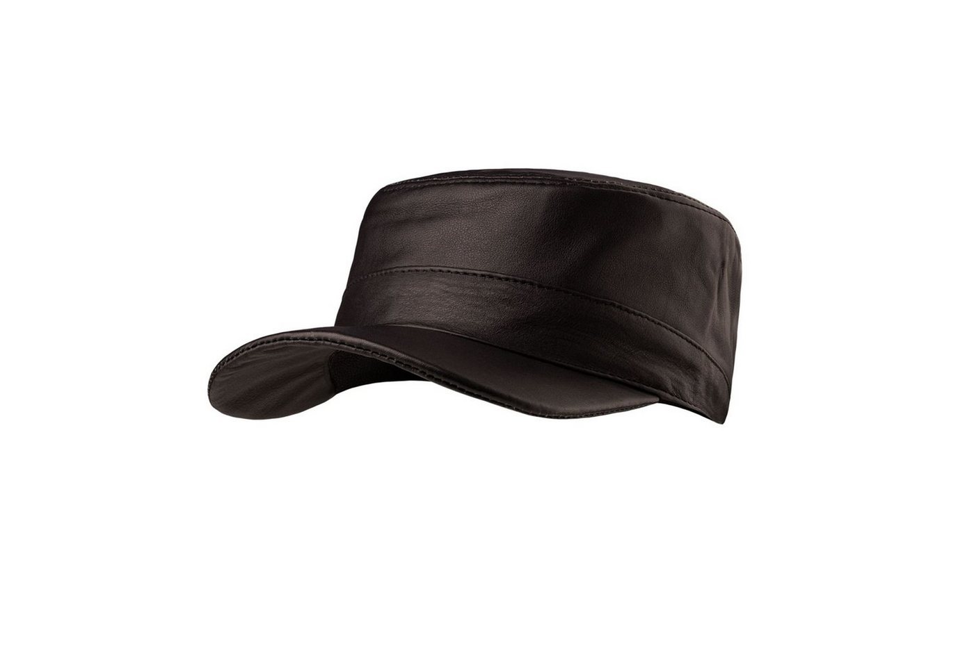 BLACK FOREST FOX Cowboyhut CUBA Cap Hut Leder Schirmmütze Brown-Anilin von BLACK FOREST FOX