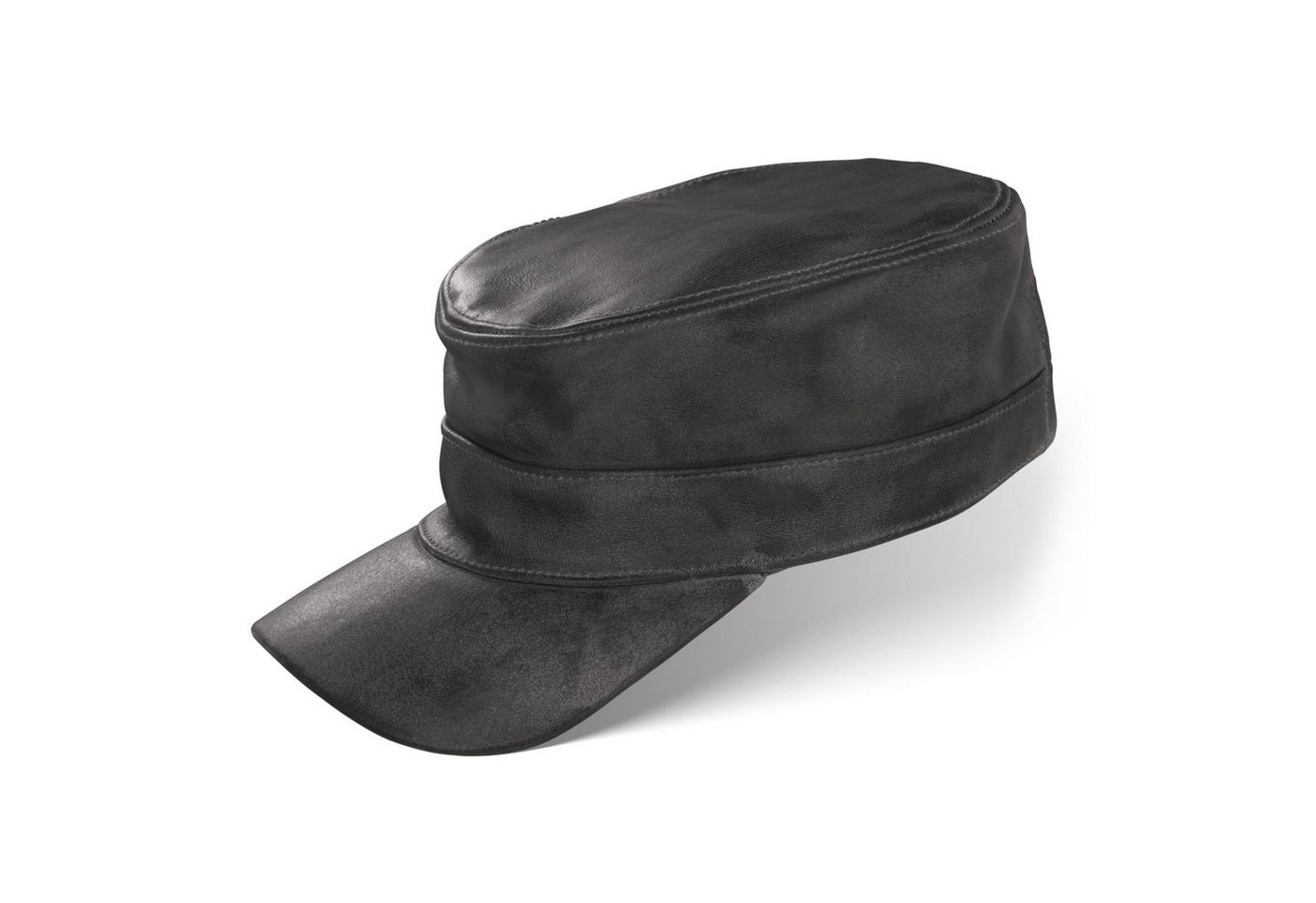 BLACK FOREST FOX Cowboyhut CUBA Cap Hut Leder Schirmmütze Graphite von BLACK FOREST FOX