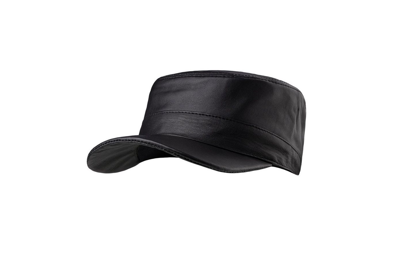 BLACK FOREST FOX Cowboyhut CUBA Cap Hut Leder Schirmmütze Nero-Anilin von BLACK FOREST FOX