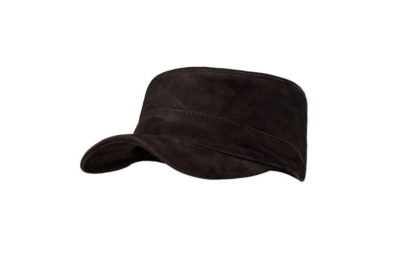 BLACK FOREST FOX Cowboyhut Herren Leder CUBA Cap Hut Schirmmütze in versch. Farben & Leder Marrone von BLACK FOREST FOX