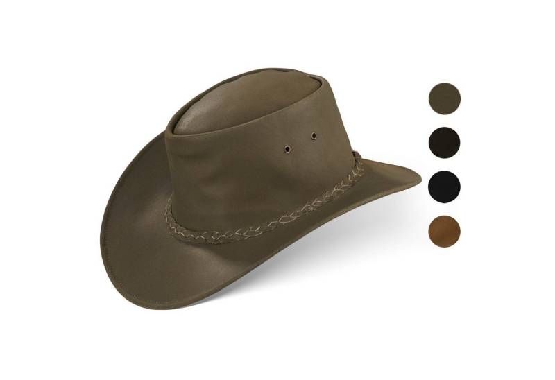 BLACK FOREST FOX Cowboyhut MELBOURNE Unisex Cowboy Western Wickel Rindsleder Hut Hunter Green Größe L BLACK FOREST FOX Cowboyhut MELBOURNE Unisex Cowboy Western Wickel Rindsleder Hut Hunter Green Größe L von BLACK FOREST FOX