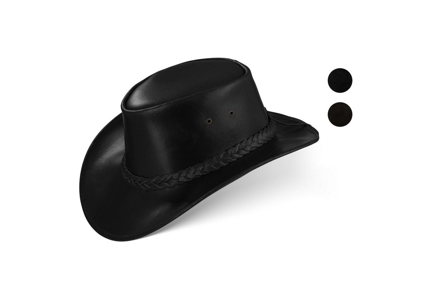 BLACK FOREST FOX Cowboyhut PERTH Western Cowboy Hut Herren Damen Schwarz Größe M von BLACK FOREST FOX