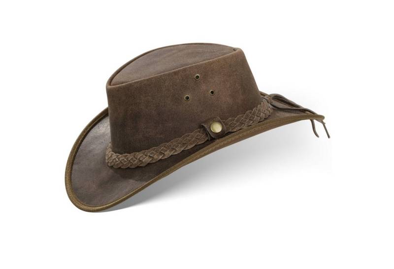 BLACK FOREST FOX Cowboyhut TEXAS Unisex Western Reiten Cowboy Hut Vintage Brown Größe M von BLACK FOREST FOX