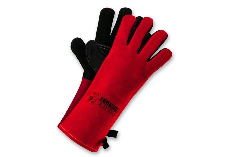 BLACK FOREST FOX Grillhandschuhe Pro 200 hitzebeständige Grill- und Arbeitshandschuhe in 2 Farben, Rot von BLACK FOREST FOX