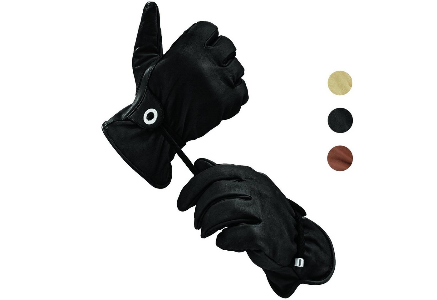 BLACK FOREST FOX Lederhandschuhe Black Forest Fox RODEO Leder Handschuhe Herren Damen 3 Farben Black gefüttert Größe S von BLACK FOREST FOX