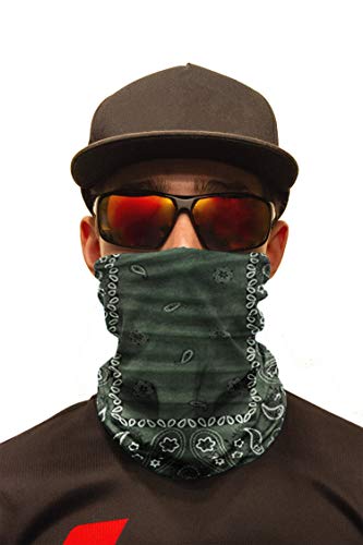 BLACK ROSES Multifunktionstuch Damen & Herren [Paisley Olive] von BLACK ROSES