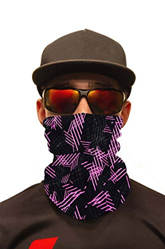 BLACK ROSES Multifunktionstuch Damen & Herren [Pink Stripes, One Size] von BLACK ROSES