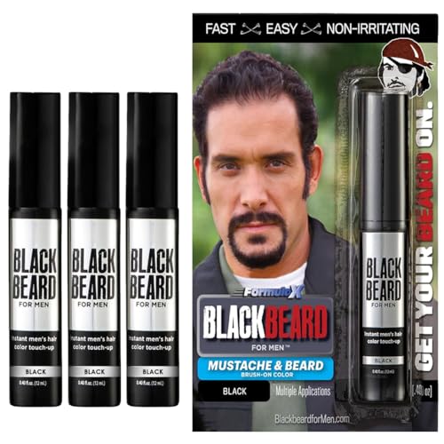 Blackbeard for Men - temporary brush on colour 12ml BLACK X3 by Blackbeard for Men von BLACKBEARD FOR MEN