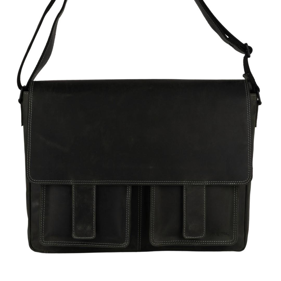 BLACKBEAT - Hunter Üb-Aktenmappe Schwarz Schwarz von BLACKBEAT