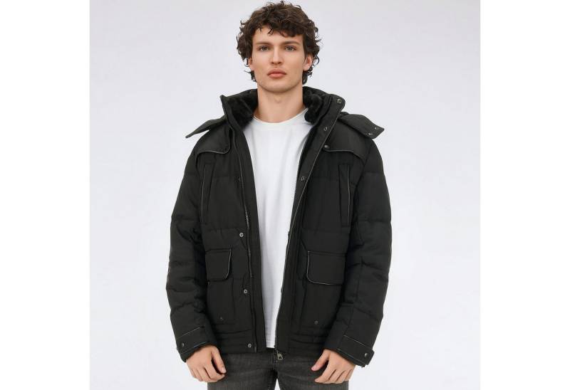 BLACKROCK Steppjacke Herren, Winterjacke mit Kapuze, Wintermantel Warmes Innenfutter, abnehmbare Kapuze, viele funktionale Taschen von BLACKROCK