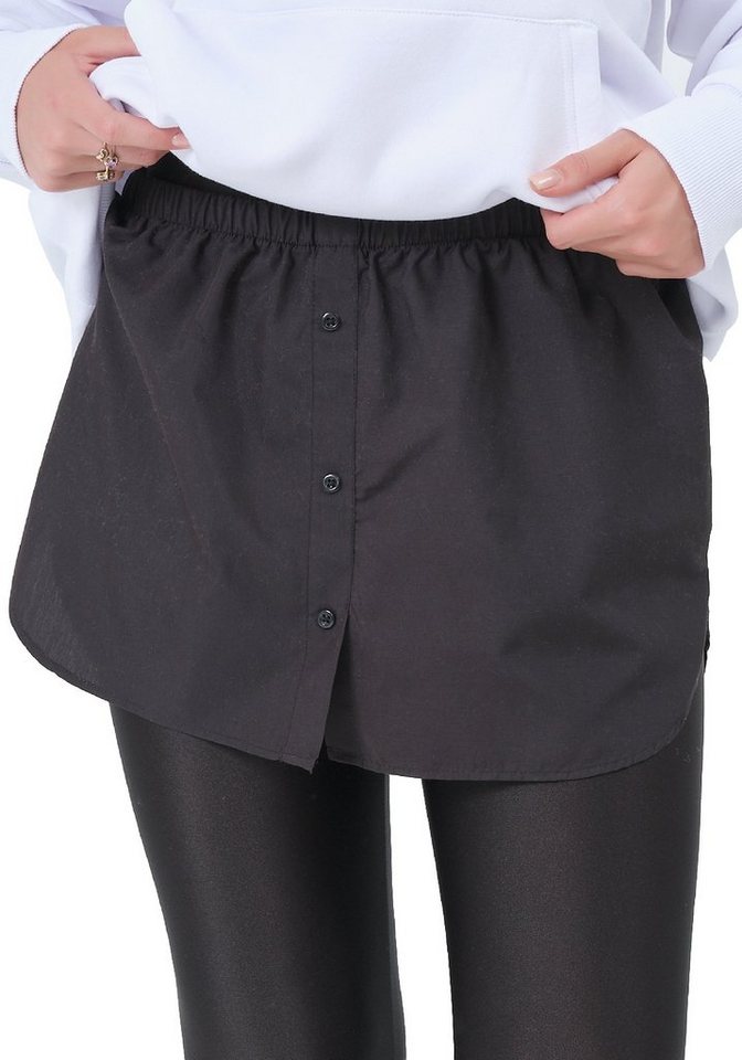 BLACKROCK Unterrock Damen Blusenrock Saum Verlängerung (1-tlg) mit Elastikbund, in Unifarbe mini Rock von BLACKROCK
