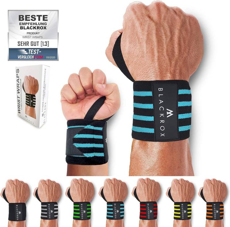 BLACKROX Handgelenkbandage [Vergleichssieger 2024] BEAST KILLER, One Size, 2er Set von BLACKROX