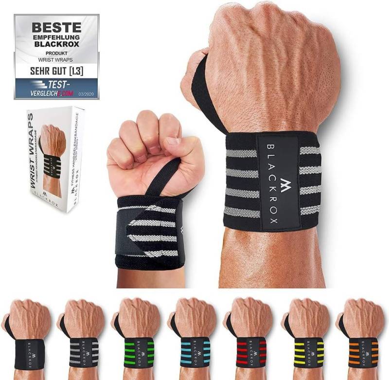 BLACKROX Handgelenkbandage [Vergleichssieger 2024] BEAST KILLER, One Size, 2er Set von BLACKROX