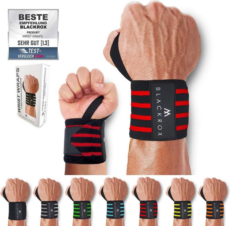 BLACKROX Handgelenkbandage [Vergleichssieger 2024] BEAST KILLER, One Size, 2er Set von BLACKROX