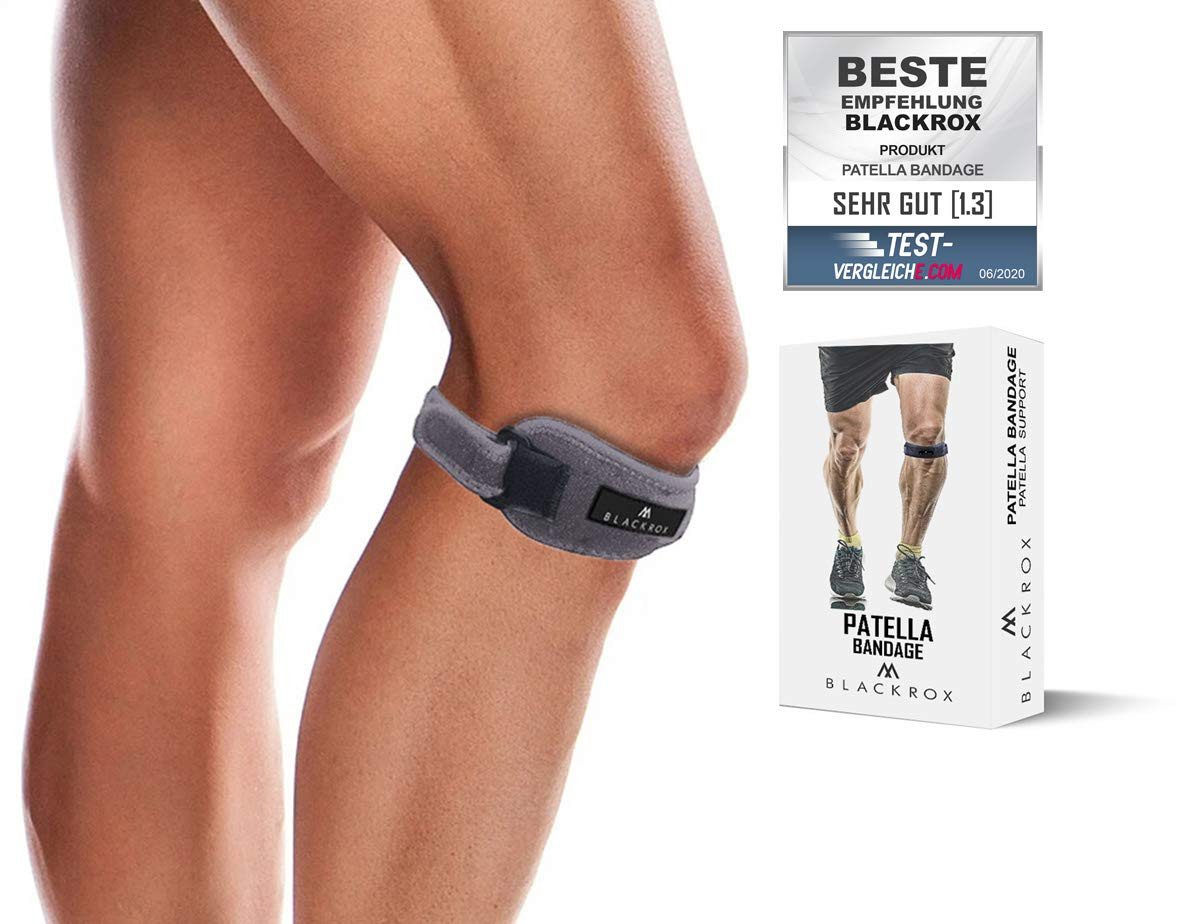 BLACKROX Kniebandage [Vergleichssieger 2024] Patellabandage, One Size, Damen und Herren von BLACKROX