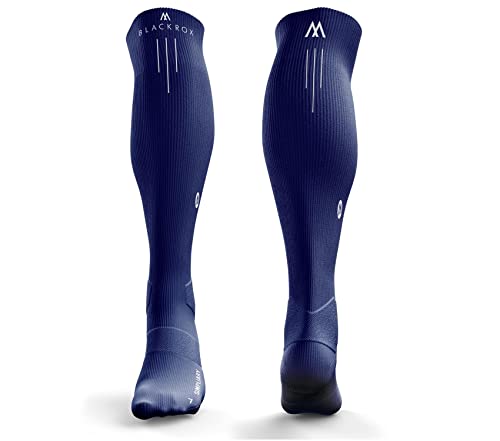 BLACKROX "Astropreform Sport-Kompressionsstrümpfe - Vergleichssieger, Optimal für Lauf- und Fußballsport - Für Damen und Herren, Förderung der Durchblutung - Blau-SIMPLIARY, L-XL von BLACKROX