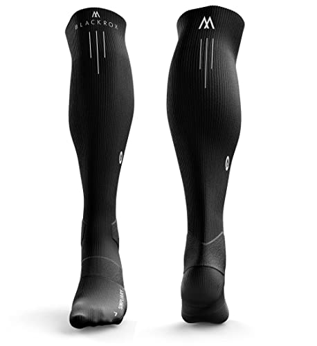BLACKROX Kompressionsstrümpfe [Vergleichssieger 2024] Gr. S-XL | Für Damen & Herren | Laufstrümpfe | Perfekt für Sport, Radfahren, Joggen & Wandern | SIMPLIARY | Schwarz Gr. S-M von BLACKROX
