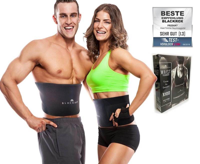 BLACKROX Taillengürtel [Vergleichssieger 2024] Schwitzgürtel, Gr. S - XXL von BLACKROX