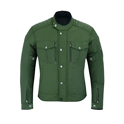 BLACKWILD Milano Urban Style Motorradjacke Herren | Mehrzweck für Freizeitkleidung und Motorradfahrt|Schutz atmungsaktive Motorradjacke | Zu jeder Jahreszeit tragbar, In 3 Farben (2XL, Olive) von BLACKWILD The Rider's Skin