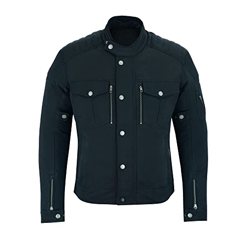 BLACKWILD Milano Urban Style Motorradjacke Herren | Mehrzweck für Freizeitkleidung und Motorradfahrt|Schutz atmungsaktive Motorradjacke | Zu jeder Jahreszeit tragbar, In 3 Farben (4XL, Schwarz) von BLACKWILD The Rider's Skin